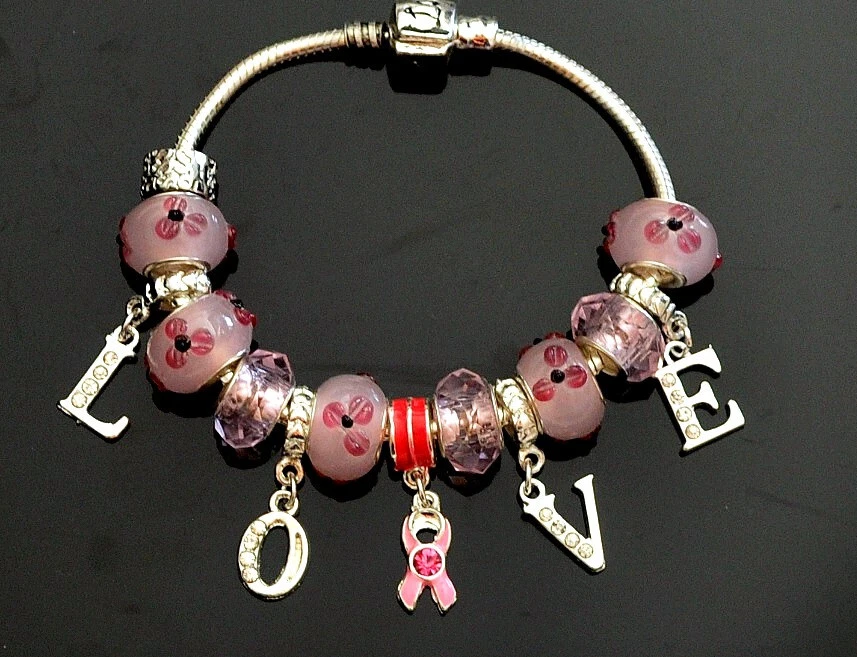 A Lettre L Strass Dangle Métal Perle 5mm Trou Pour Épais Cordons Ou Chaînes - Photo 2/2