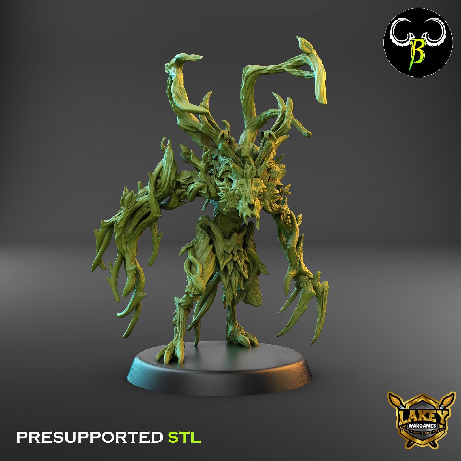 Vine Spirit Claws | Forest Spirit | 3D Printed Miniature | Clay Beast Creation |