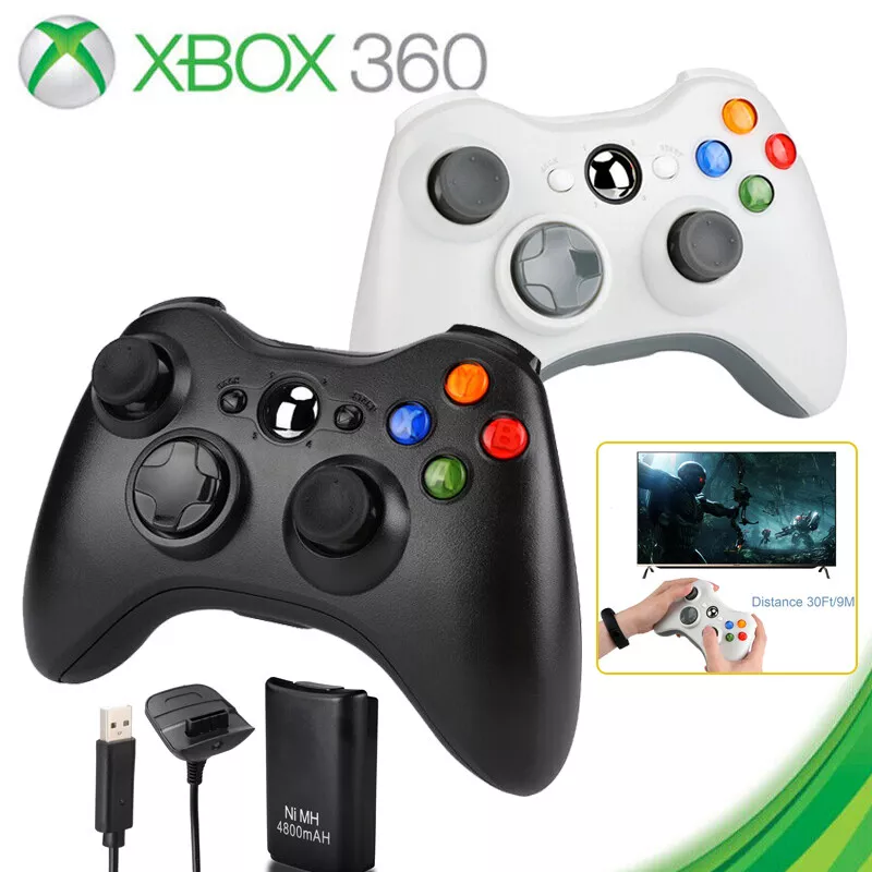 For Microsoft Xbox 360 PC WIN 7 8 10 Wireless Game Controller Gamepad Black