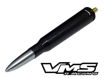VMS CHEVY SILVERADO 50 CALIBER BULLET ALUMINUM SHORT ANTENNA BLACK GUN METAL