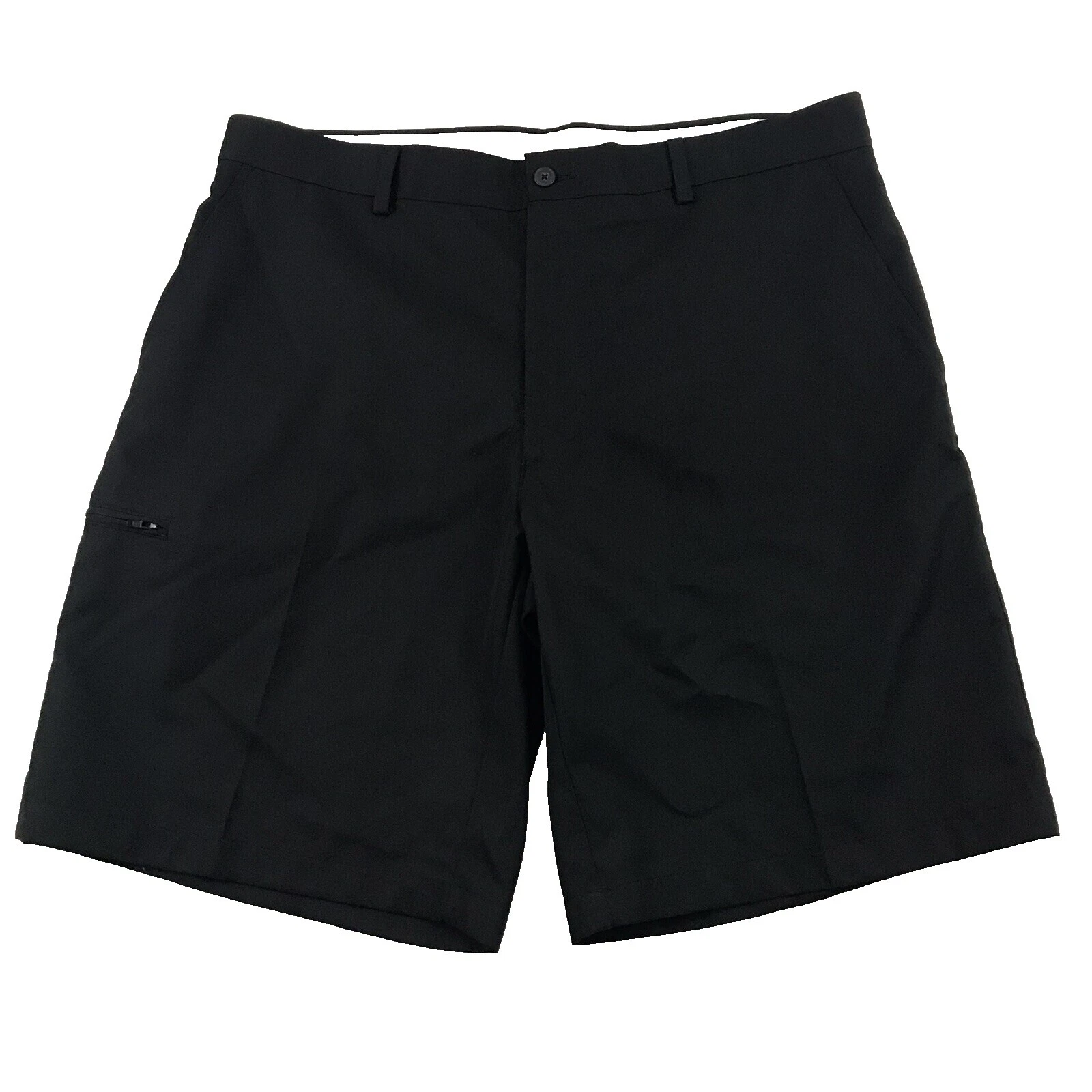 PGA Black Polyester Shorts for Men