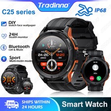 Military Smart Watches for Men Answer/Make Calls Rugged Tactical Fitness Tracker