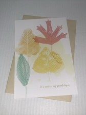 Hallmark Sympathy Card: Falling Leaves Sad To Day Goodbye Comfort Grieve Loss