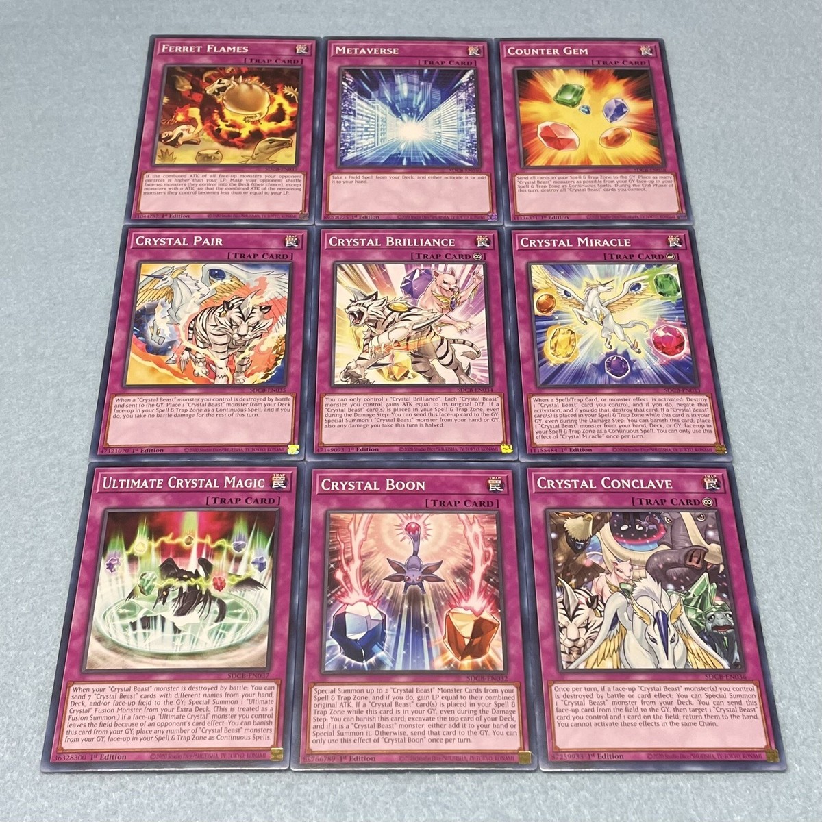 Yu-Gi-Oh! Jesse's Crystal Beast Deck  Includes Rainbow Dragon & Overdragon  + Bonus Cards!