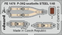 MW22 Eduard FE1478 P-39Q Seatbelts Steel 1/48 Zoom Set For Arma Hobby