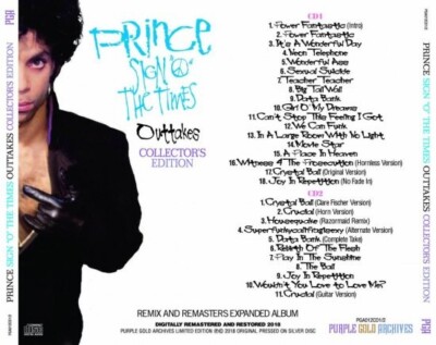 PRINCE - SIGN 'O' THE TIMES OUTTAKES : COLLECTOR'S EDITION Pressed