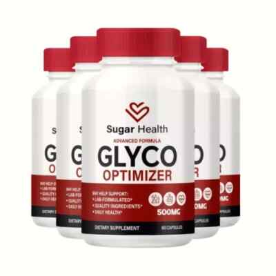 5-Pack Sugar Health Glyco Optimizer Supports Blood Pressure & Health - 300 Caps