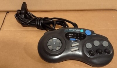 SG Propad 6 Interact Sega Genesis 6 Button Controller Black SV-439