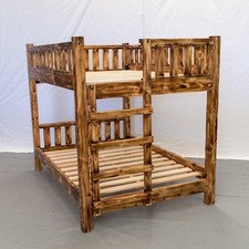 Farmhouse Torched Bunk Bed Twin/Twin- Solid Wood/Made in USA/Free Shipping