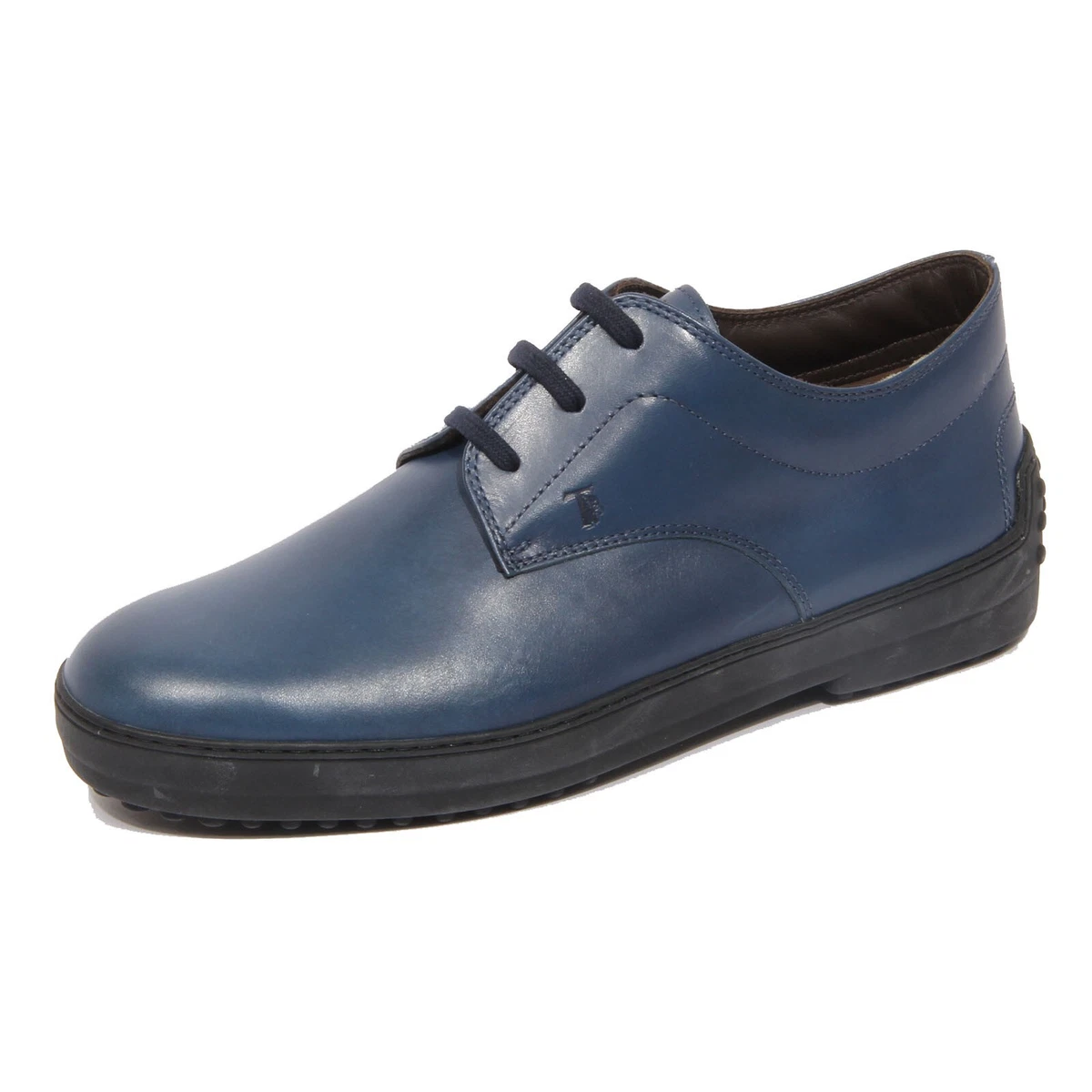 G2312 sneaker uomo TOD S blue delave leather shoe man
