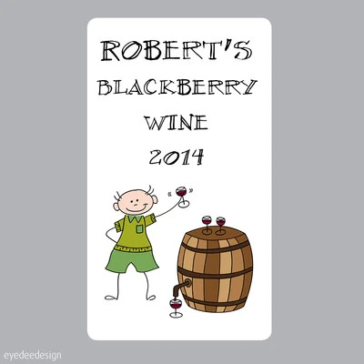 20 x LARGE Personalised Homemade Wine Beer Making Bottle Labels Stickers 097