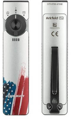 Olight Arkfeld Pro 3R 1300Lm Flashlight UV Light & Green Laser, Stars & Stripes