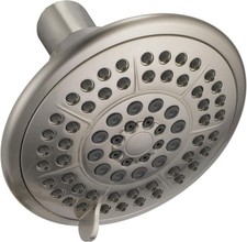 Delta Faucet 5-Setting Raincan Shower Head Brushed Nickel Rain Shower Head