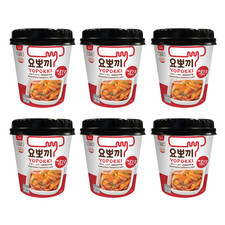 Image of Yopokki Sweet & Spicy Topokki 140g x 6 Cup Pack – Instant Chewy Korean Rice Cake