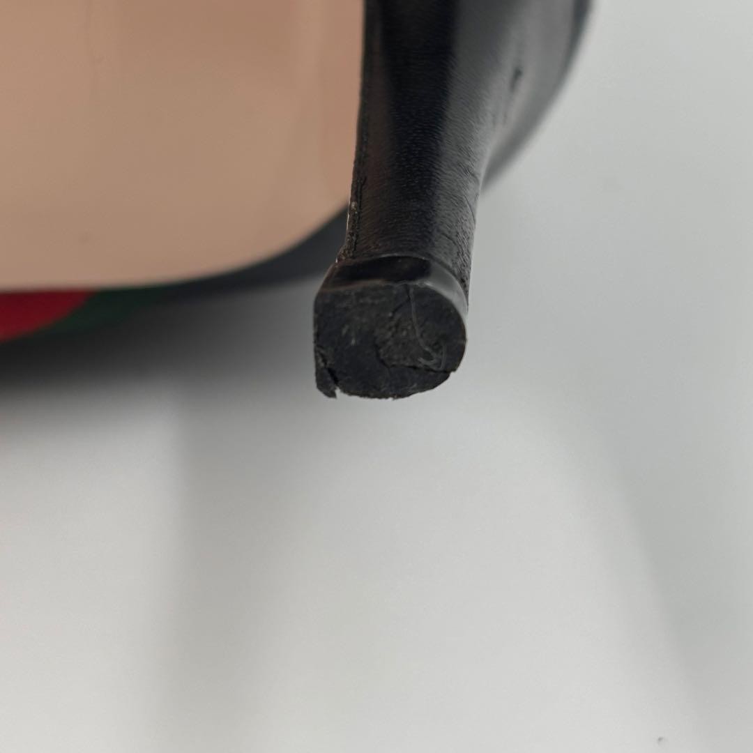 GUCCI Boots Heel Sherry Line Leather Black EU37/US7 116480c thumbnail 12