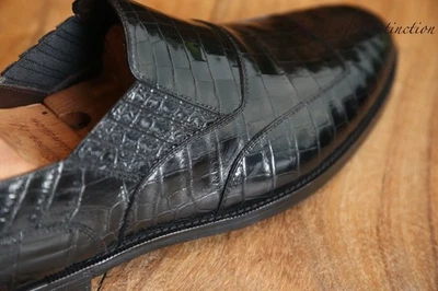 Mocassins en cuir crocodile Bottega Veneta pour hommes UK 8 US 9 EU 42 - Photo 1/4