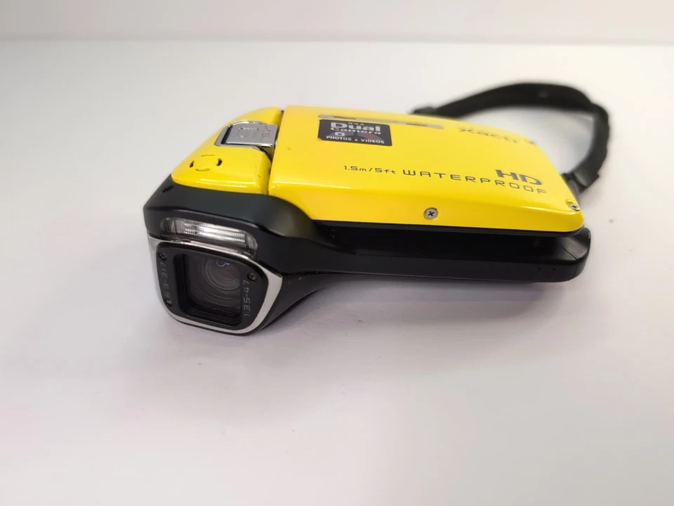 Sanyo VPC-CA9 Dual Camcorder Camera Yellow Waterproof HD Xacti, No Battery.  - Image 2 of 4