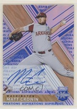2019 Panini Elite Extra Edition Aspirations Blue 46/50 Matt Cronin #87 Auto uk2