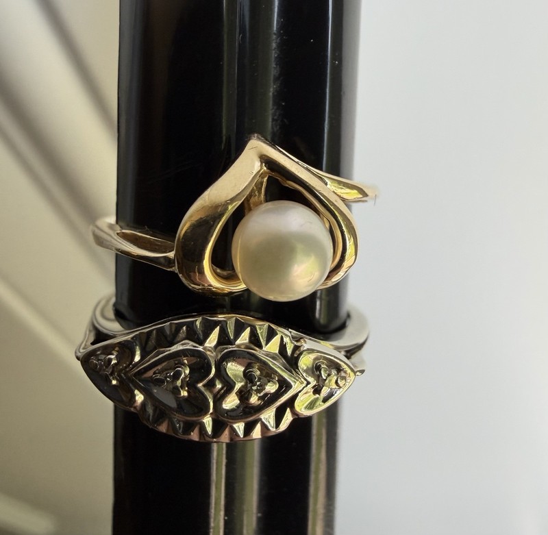TWO 14K GOLD LADIES RING 3.36 Grams