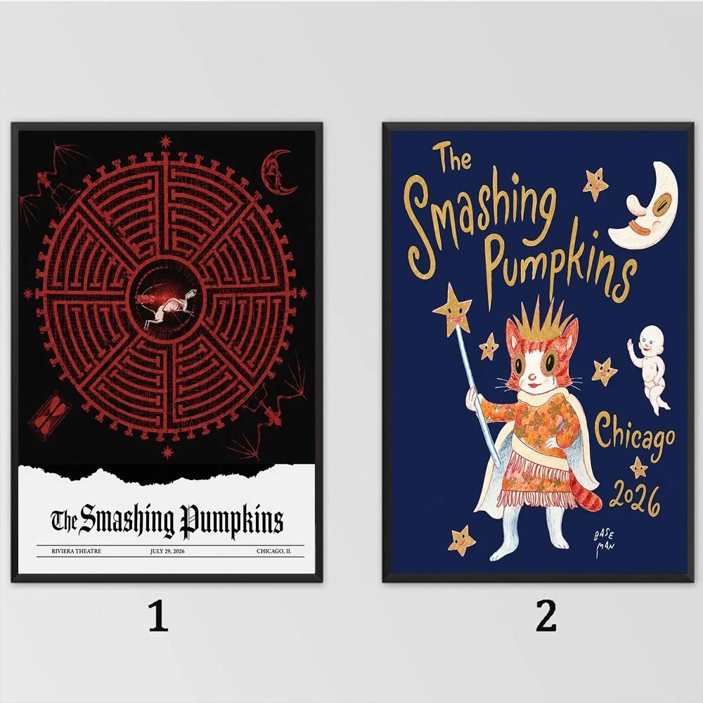 The Smashing Pumpkins Chicago IL 2026 Pop Up Shop Merch Baseman Poster