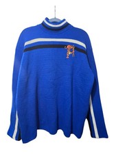 Vintage 90s Disney Pooh Tigger Ski Sweater XL Royal Blue Turtleneck USA Made