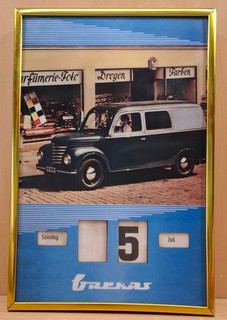 Alter DDR Drehkalender Ewiger Kalender IFA Barkas B 1000 Oldtimer Framo Selten