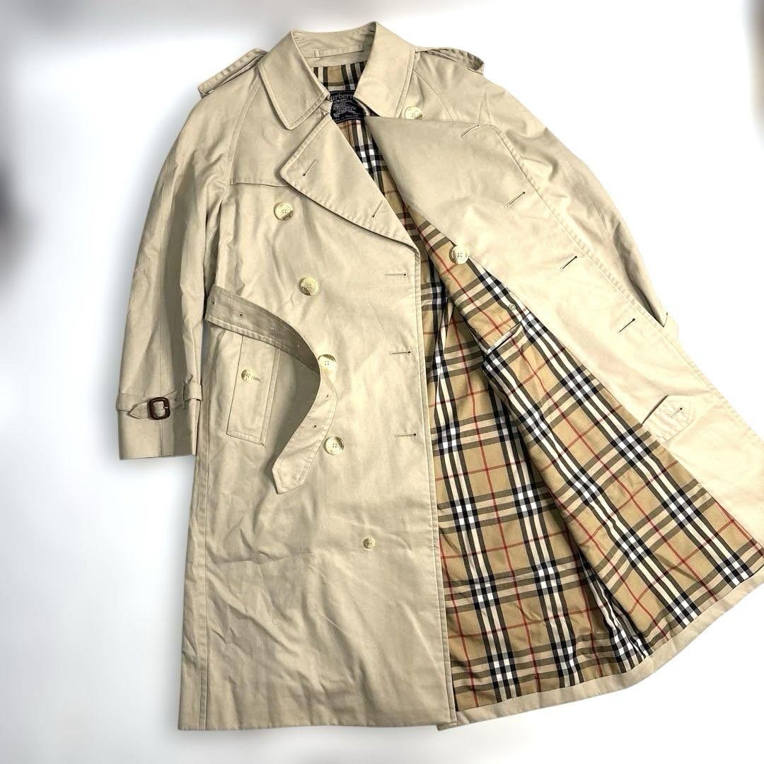 Burberry Balmacaan Coat Belted Long-sleeves Buttoned Collared Size L For Men
