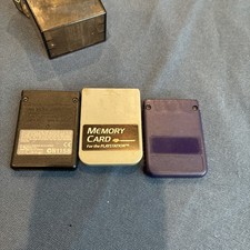 PlayStation PS 1 / PS2 Memory Card Tested Work Lot of Three 3 and case