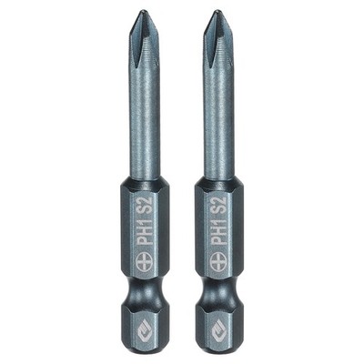 2pcs PH1 Phillips Screwdriver Bit 1/4'' Shank 3'' Long 0.18'' Rod Magnetic S2 Steel