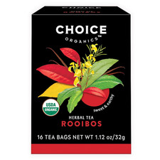 Choice Organics - Organic Rooibos Tea 6 Pack - Fair Trade - Compostable - Caff