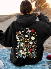 HOT-Floral Print Women's Casual Hoodie