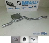 Imasaf Auspuff Mitteltopf + Anbauteile für Ford Sierra 2.0 + 4X4X 1989-1993