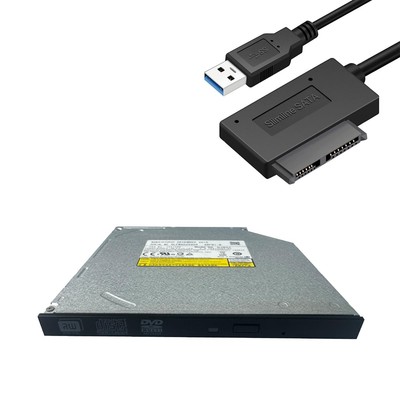 SATA External CD DVD Burner Writer USB 3.0 Slim Laptop Drive for PC Mac with ...