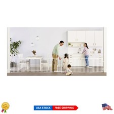 194-Inch Super Wide Adjustable Baby Gate  Play Yard - 2-in-1 Safety Solution