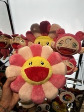 Takashi Murakami Flower Cushion Pillow Plush Pink 30cm