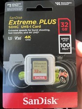 SanDisk Extreme PLUS 32GB microSDHC UHS-3 Class U-3 Memory Card - Red/Gold