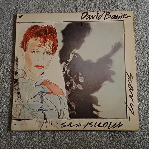 DAVID BOWIE SCARY MONSTERS 1980 UK FIRST PRESS c/w POSTER INSERT A4/B4 VG+VINYL