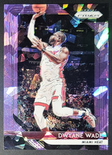 Dwyane Wade 2018-19 Prizm PURPLE ICE PRIZM Parallel Insert Card (#'d 107/149)