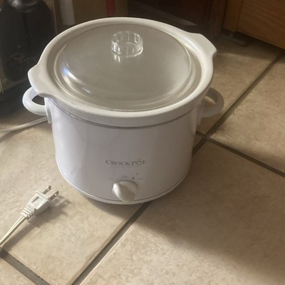 Crock-Pot SCR200-B 2 Qt White Ceramic Slow Cooker Dishwasher Safe Handles