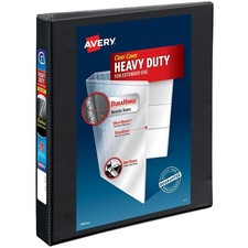 Heavy Duty View Letter Size 1" One-Touch Slant Ring Binder, Black