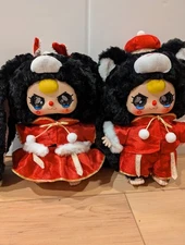 Baby Three 400% Wedding Series Plush Blind Box Black Bunny Wife + Husband Kitty