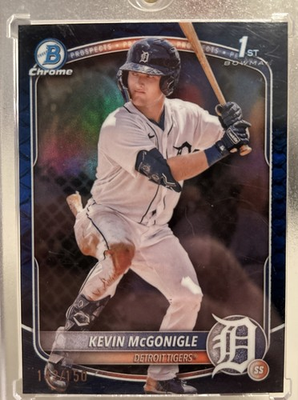 #ad #ad Kevin McGonigle 2025 Bowman Chrome #BCP79 Blue Reptilian 150 $200.00