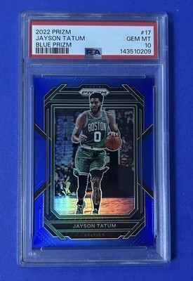 2022 Prizm Jayson Tatum Blue Prizm /199 PSA 10 GEM MT