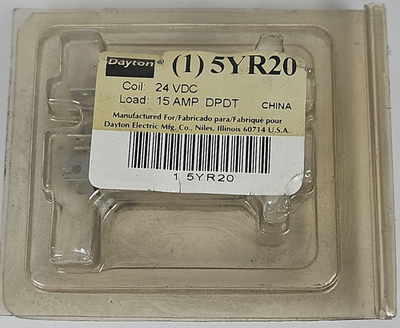 #ad #ad New Dayton Electric Co USA 1 5YR20 Coil 24VDC Load 15 AMP DPDT Relay Module $35.00