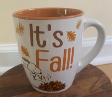 Peanuts 2022 Snoopy & Woodstock IT'S FALL 25 Oz Ceramic Coffee Cocoa Cup Mug Big