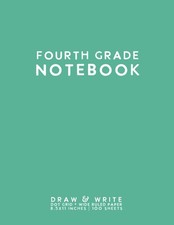 Fourth Grade Notebook: Teal Softcover Wide Ruled Composition Journal
