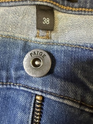 PAIGE Lennox Jeans Mens 38 Greyish Blue Transcend Slim Fit Stretch Denim Pants