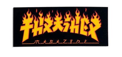 Thrasher Magazine Godzilla Flame Sticker 3.5'' - FREE SHIPPING!