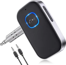 Bluetooth Receiver for Car 3.5mm AUX Adapter Noise Cancelling 16H Wireless Audio