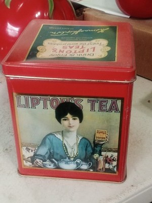 Lipton Tea Tin Canister - Vintage